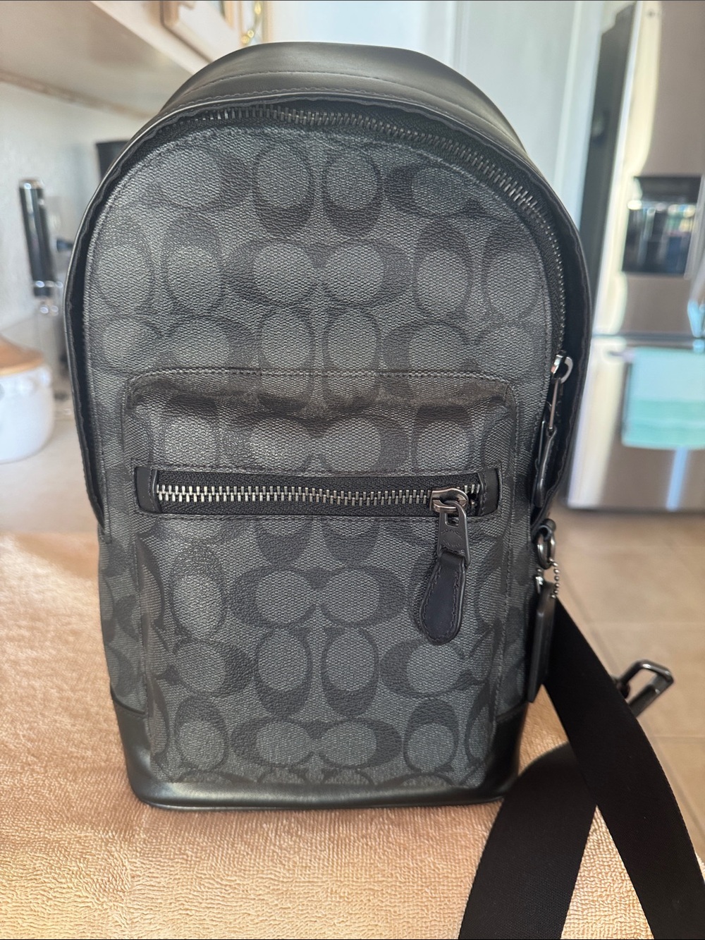 Coach Black/Charcoal Signature Canvas Belt Bag